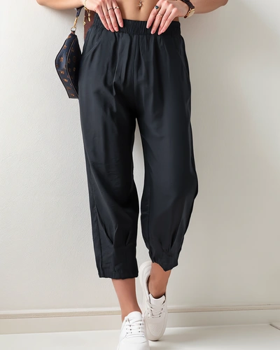 Royalfashion Simple women's fabric trousers 7/8