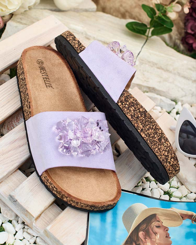 Royalfashion Женские шлепанцы Villo со стразами