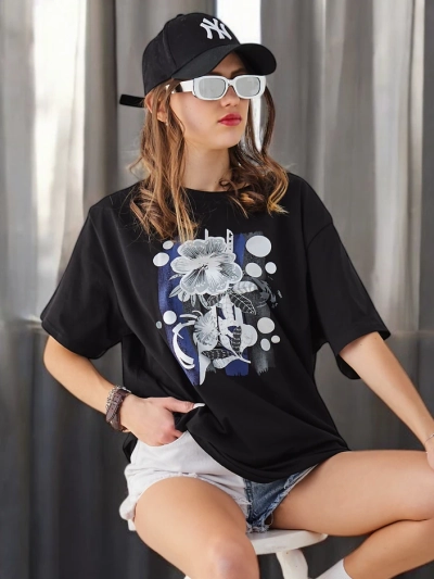 Royalfashion Women's Cotton T-shirt with Print