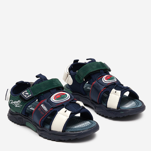 Meresinine ja roheline poiste sandaalid Velcro Roser-Footwear'iga