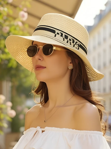 Royalfashion Women's straw hat Elegance Ribbon