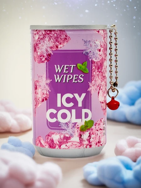 Moisturizing wipes in a decorative package ICY COLD 30pcs