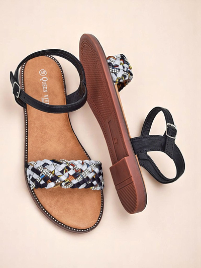 Royalfashion Женские сандалии на плоской подошве ColorStrap