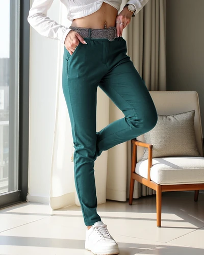 Royalfashion Naisteltud Kangast Püksid