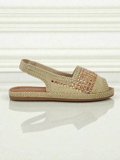 Women's espadrille sandals with rhinestones Belle Sparkle