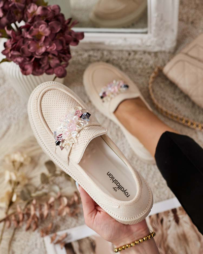 Royalfashion Женские мокасины с разноцветными бусинами Karonia