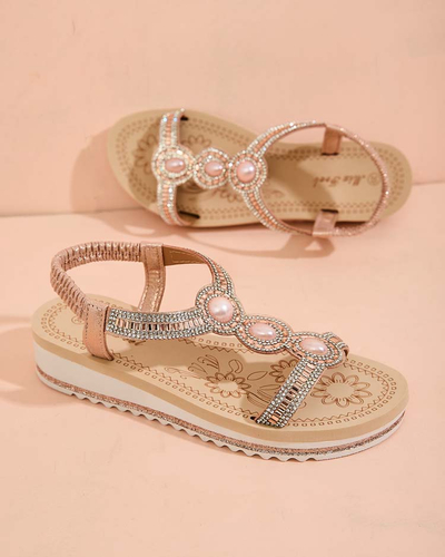 Royalfashion Women's Obrisas zirconia sandals