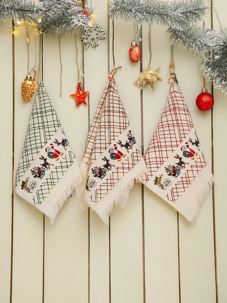 Royalfashion Christmas set of 3 kitchen towels