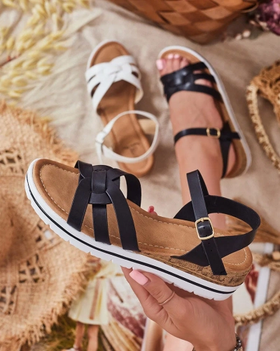 Royalfashion Naiste ökonahast platvormsandaalid Noppis