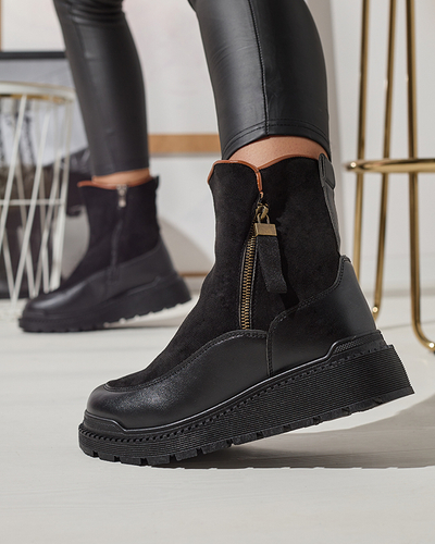 Mustad naiste lamedakandilised saapad Mefina- Footwear