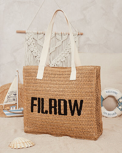 Royalfashion Large women's straw handbag