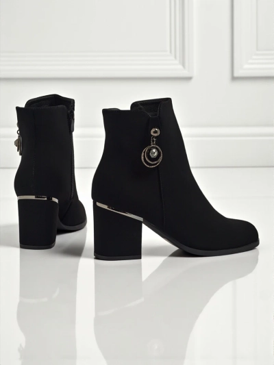 Women's Matte Block Heel Ankle Boots Vioi