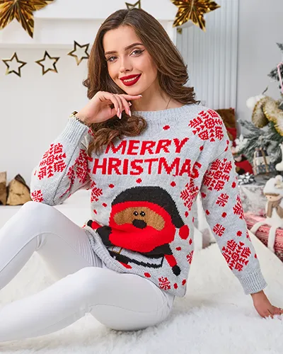 Royalfashion Women's Christmas sweater with Santa Claus