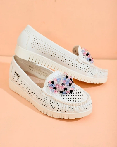 Royalfashion Women's beaded openwork moccasins Namis