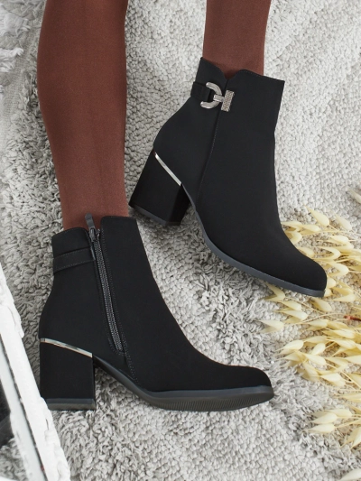 Women's Eco-Leather Ankle Boots with Block Heel Ruvina