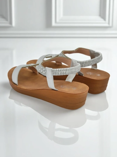Royalfashion Women's Wedge Sandals with Cubic Zirconia Agaya