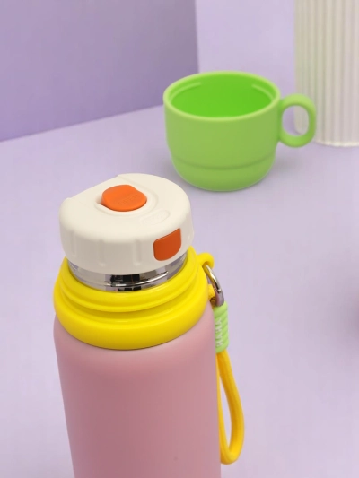 Royalfashion Thermal mug thermos with Happy Smile cup