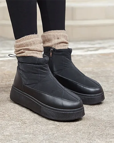 Royalfashion Women's snow boots in black color Fopinia