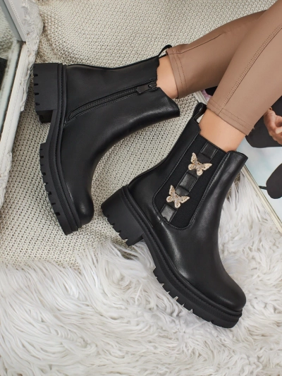 Eko-nahast naiste poolsaapad liblikatega Bravelle