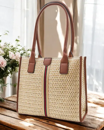 Royalfashion Large straw women's summer bag