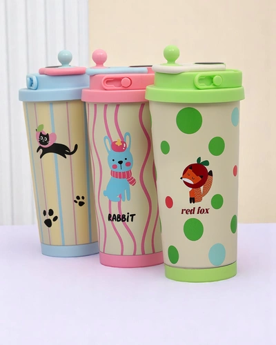 Royalfashion Thermal mug with spout and temperature sensor Cute Animals