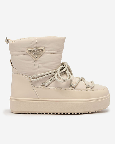 Royalfashion Women's slip-on boots a'la snow boots in beige Nevsone