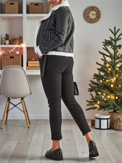 Royalfashion Warmed naiste teggings püksid PLUS SIZE