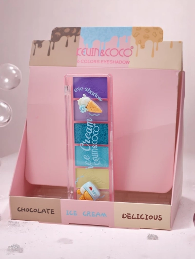 Kevin&Coco Palette 6 eye shadows with glitter Ice Cream