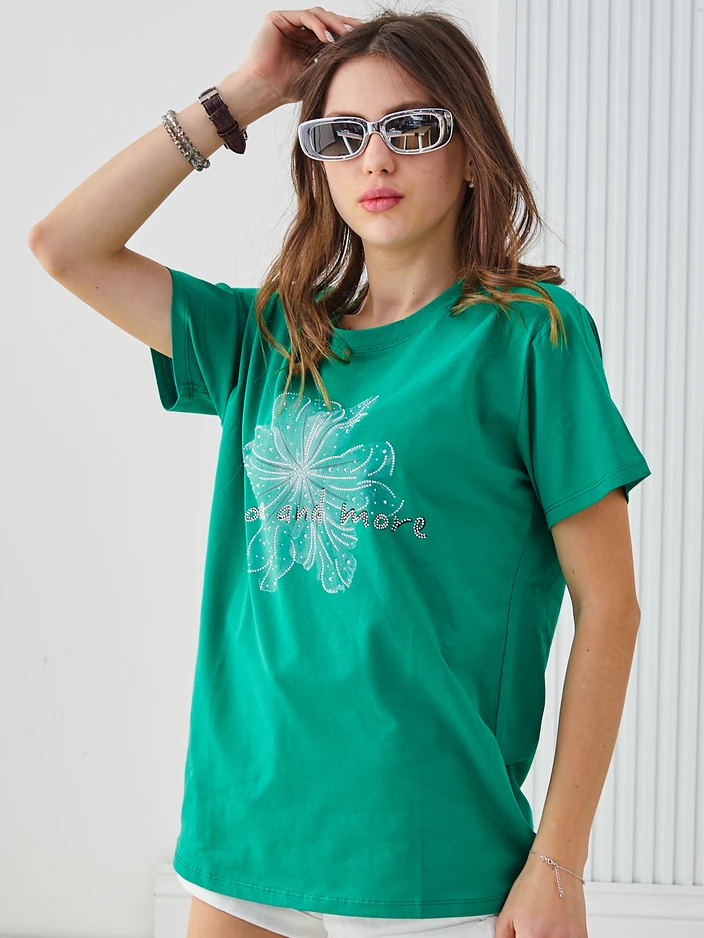 Royalfashion Женская футболка из хлопка More and More