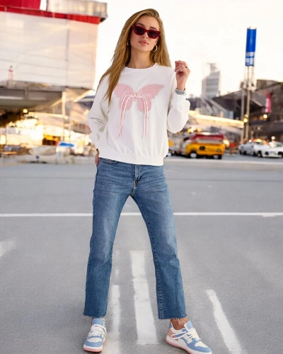 Royalfashion Women's Cotton Thin Print Sweatshirt