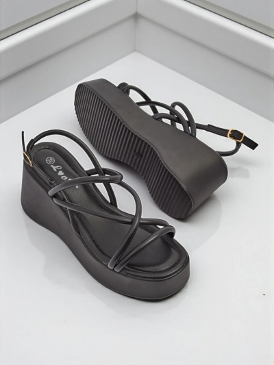 Royalfashion Women's Wedge Sandals Skyline Straps