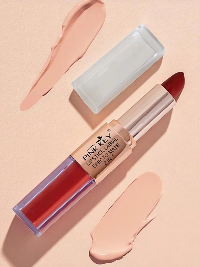 Matte lipstick in stick and liquid form 2-in-1 Cinnamon Latte