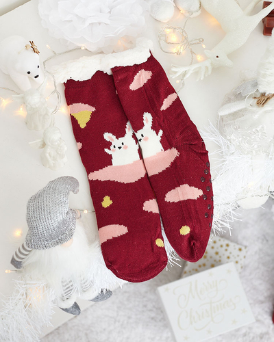 Royalfashion Women's winter socks with Christmas pattern