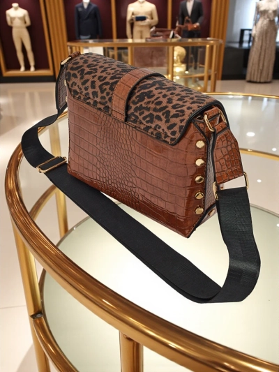 Patent Small Women's Faux Leather Handbag Panthere Mist
