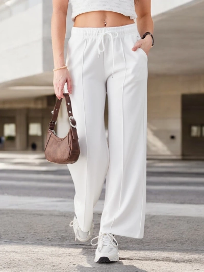 Royalfashion Wide women's trousers with creases