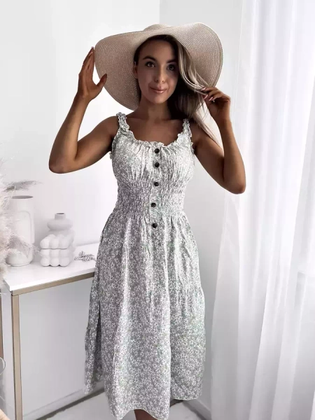 Floral Mint naiste põlve pikkune kleit Rõivad