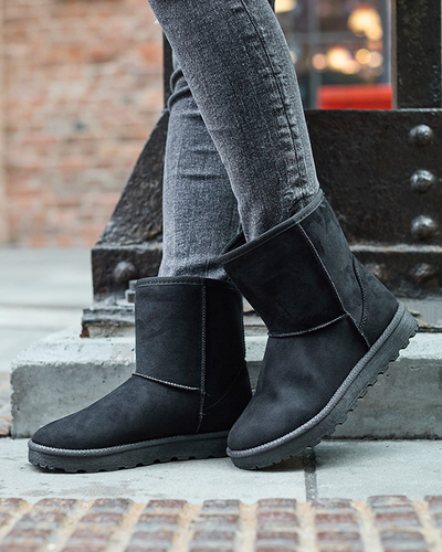 Naiste soojustatud öko-suedist lumesaapad mustad Xetik - Jalatsid