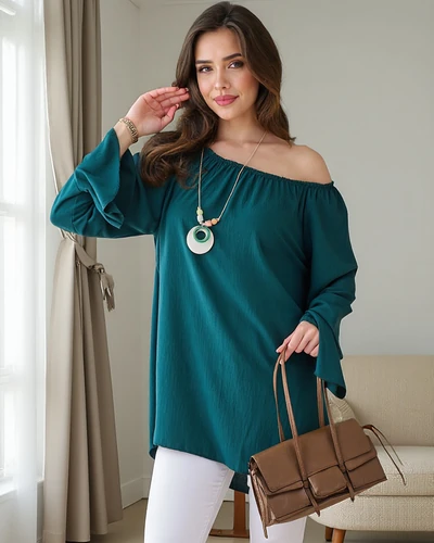 Royalfashion Women's blouse a'la Spanish with ruffles