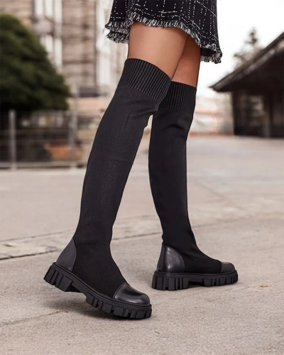 Royalfashion Women's slip-on Bison boots