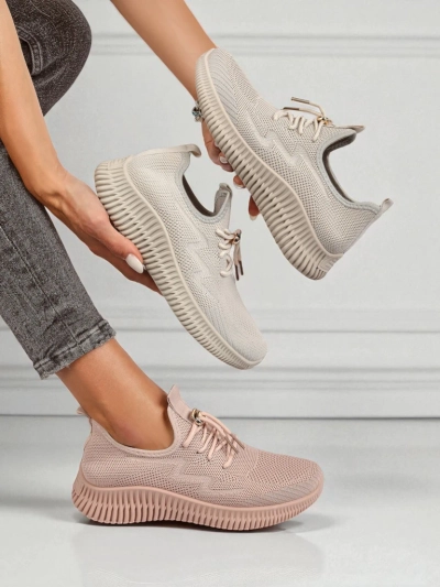 Aurelia Rosa – женские спортивные туфли Royalfashion из ткани, розовые, на плоской подошве