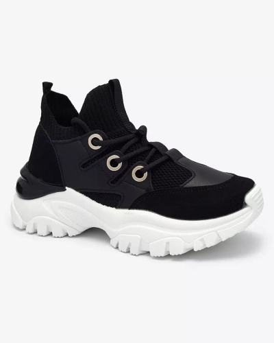 Women's sports sneakers in black Hasola- Footwear