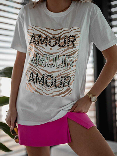 Royalfashion Naiste pluus dekoratiivse trükiga