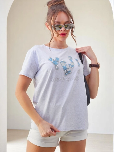 Royalfashion Женская Хлопковая Футболка Да!