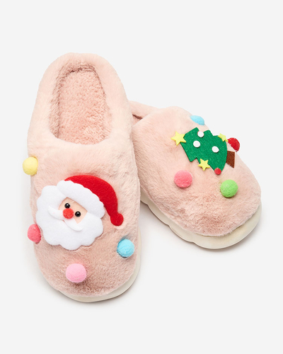 Royalfashion Christmas women's slippers in pink Fertemse
