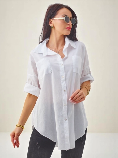 Royalfashion Cotton women's shirt with 3/4 sleeves