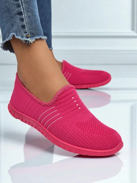 Women's Perseida moccasins comfortable orange fabric for spring and summer