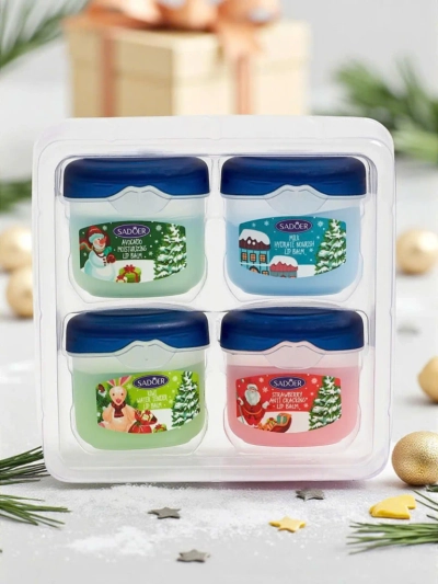Christmas Moisturizing Lip Balm Set x4