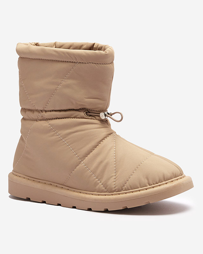 Light brown women's insulated boots a'la snow boots Kaliolen - Footwear