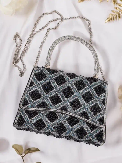 Royalfashion Маленькая женская сумочка, украшенная цирконами и жемчугом