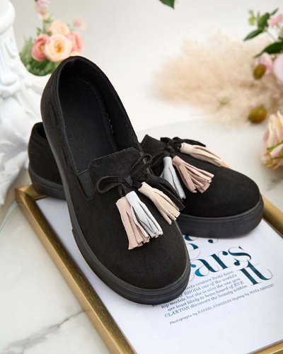 Royalfashion Women's moccasins with tassels Bererto
